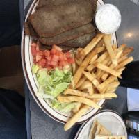 Gyro Platter · Served with potatoes and your choice of side.