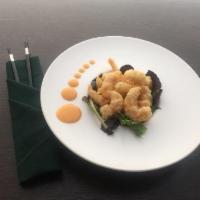 Rock Shrimp Tempura · Batter shrimp tempura with spicy mayo.