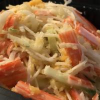 Kani Salad · Crab stick with cucumber with spicy sauce. 