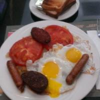 Irish Breakfast Special · 2 eggs with Irish bacon, Irish sausage, Irish pudding, and grilled tomato, home fries, toast...