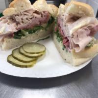 New York Special Sandwich · Boar's Head premium medium Roast beef, oven roasted turkey, deluxe ham, mayo, lettuce and to...