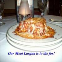 Lasagna · Your choice of our traditional meat, vegetarian includes spinach, artichoke and mushroom or ...