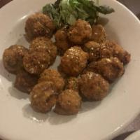 Fried Mushrooms · Served with our house made marinara or ranch dressing.