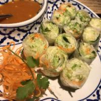 Crispy Spring Rolls · Vegetables rolled in rice paper, fried crisp with sweet and sour.