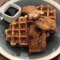 Chicken and Waffles · Crispy chicken and our signature Liege waffles.