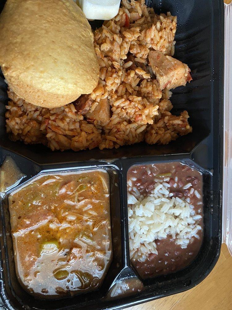 New Orleans Combo · Sample of gumbo, jambalaya and red beans and rice and served with corn bread.
