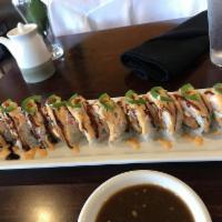 Florida Roll · Spicy salmon, shrimp tempura, cream cheese, topped with snow crab mix, eel sauce, spicy mayo...
