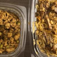 Chicken Keema · Ground chicken with or without potatoes, cooked with fresh tomato, ginger, spices and other ...