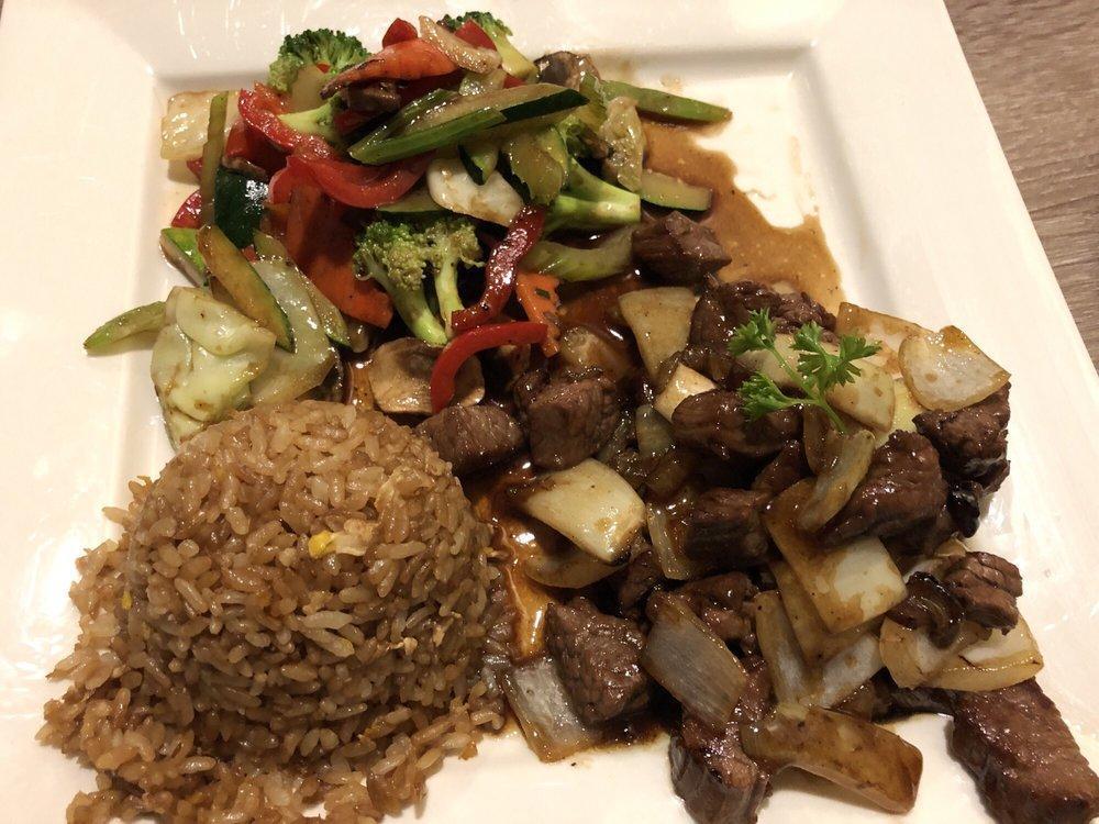 Shaking Beef · Wok-seared Angus beef. Comes with fried rice or white rice.