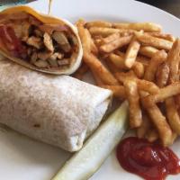 Chicken Wrap · Grilled chicken breast, fresh mozzarella and roasted red peppers.