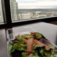 Sashimi Salad · 2 tuna, 2 salmon, 2 albacore, spring mix and house dressing.