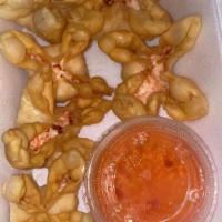 6 Crab Rangoon · Fried wonton wrapper filled with crab and cream cheese.