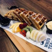 Chocolate Waffles · 4 pieces, whipped cream on side on request