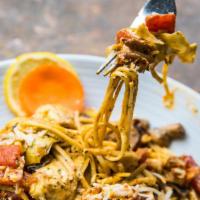 Linguine with Crawfish Tails · 