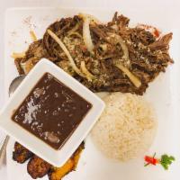 Vaca Frita · Crispy slow cooked shredded beef seasoned with Cuban spices and mojito Cubano garlic citrus ...
