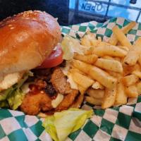 Crispy Chicken Sandwich · A Crispy Chicken Burger with Cheese, Lettuce, Tomatoes, and Mayo