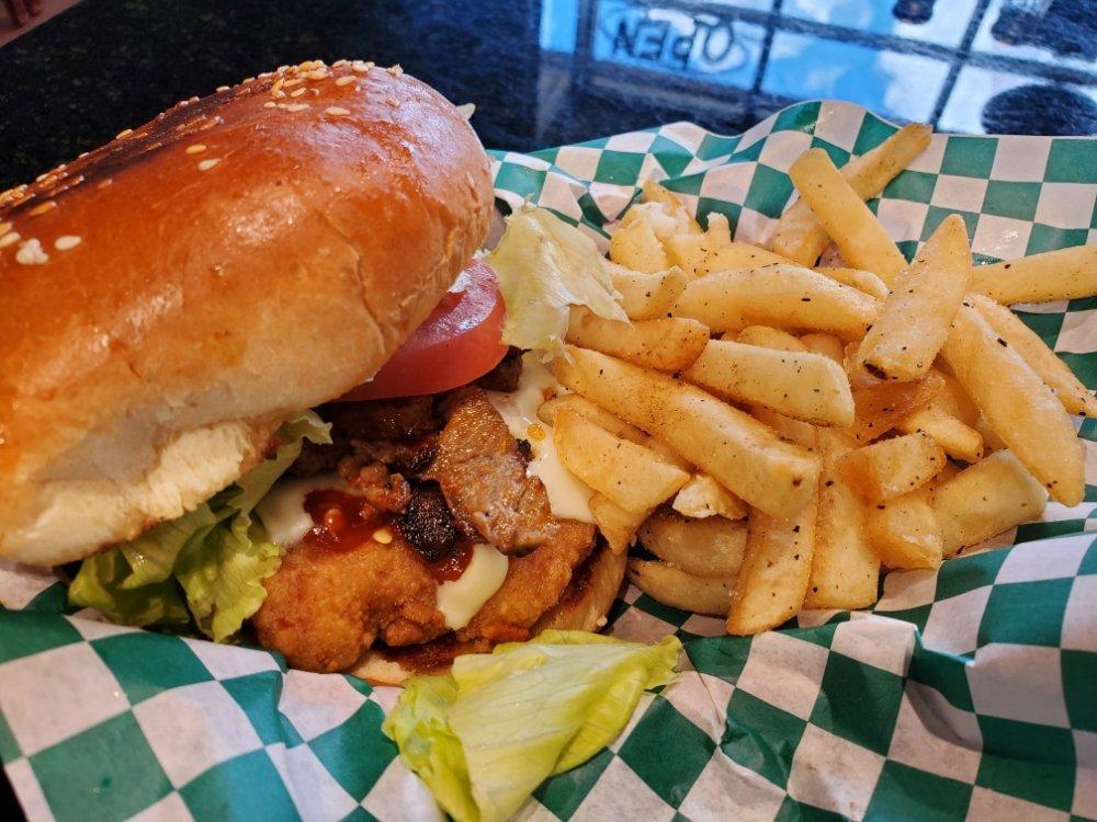Crispy Chicken Sandwich · A Crispy Chicken Burger with Cheese, Lettuce, Tomatoes, and Mayo