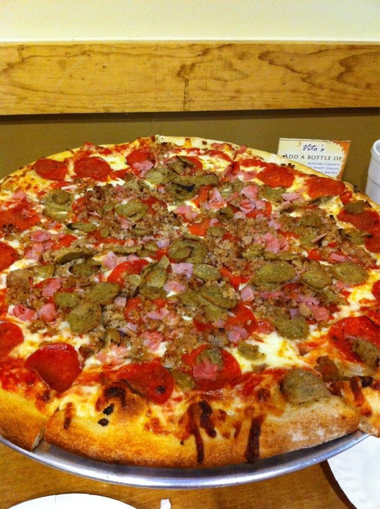 Meat Lovers Pizza · Pepperoni, sausage, Canadian bacon and meatballs.