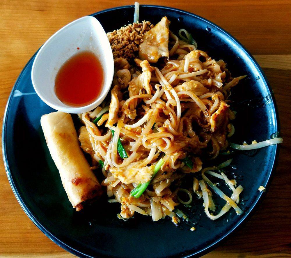 Pad Thai · Small noodle, egg, ground peanut, green onion and bean sprout.