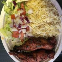 Tandoori Chicken Platter · With Rice and Salad