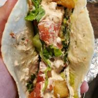 Surf Tacos · Soft shell, breaded shrimp with chipotle lime sour cream, guacamole, avocado, salsa fresca, ...