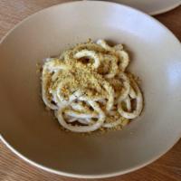 Cacio E Pepe · Almond parmesan, black pepper, cashew cream.