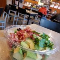 Cobb Salad · Mixed greens, chicken breast, tomato, avocado, bacon, blue cheese, croutons, watercress, and...