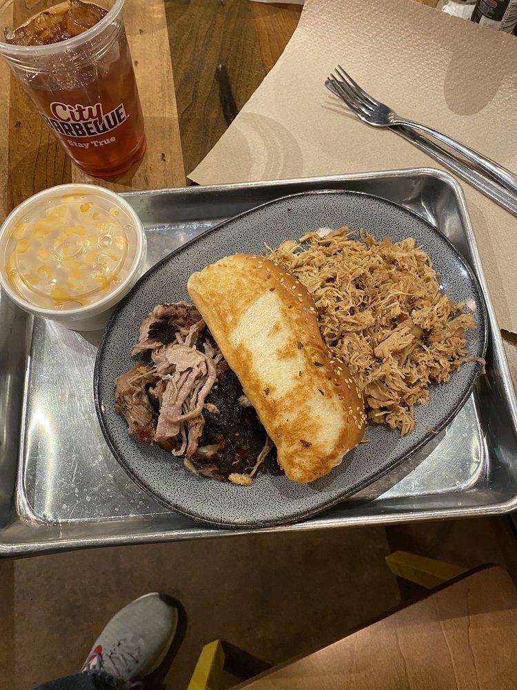 Pulled Chicken · Smoked chicken, pulled from the bone and mixed with scratch-made 'Bama sauce