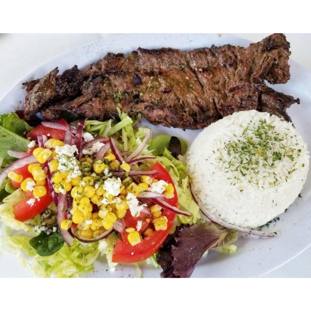 Churrasco · Grilled steak with 2 sides