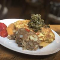 Dirty South Fried Chicken Omelette · 