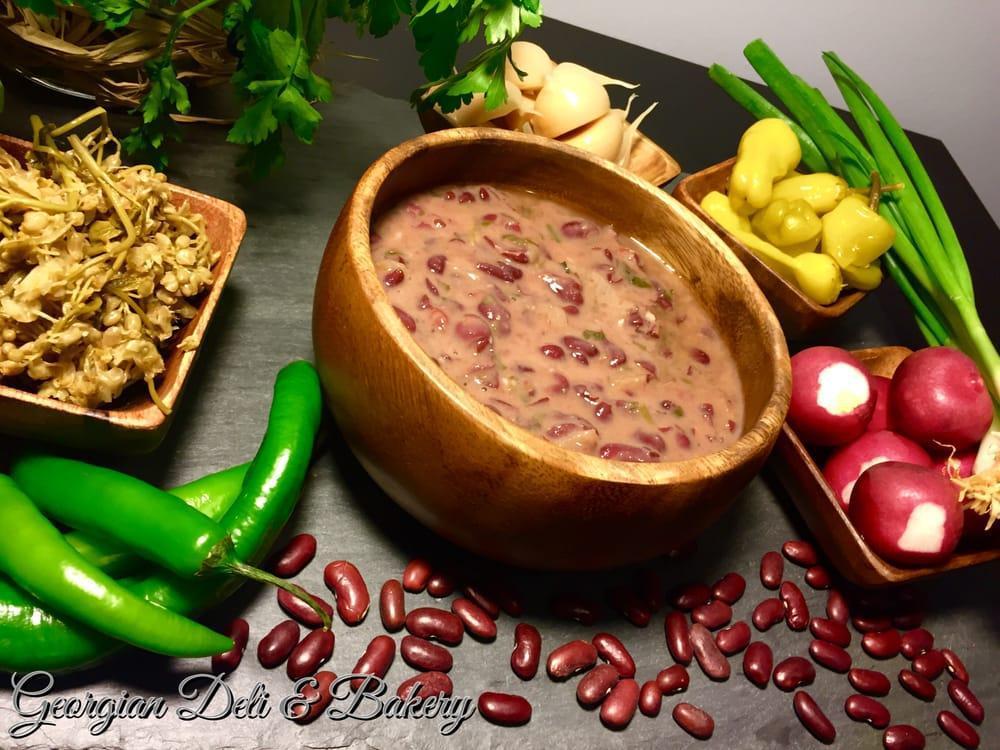 Lobio · Stewed kidney beans. Slow cooked kidney beans with Georgian spices. Vegetarian. Vegan. 16oz