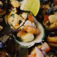 Ceviche Mixto · Corvina fish, shrimp, calamari, octopus, mussels, red onion, habanero pepper, cilantro, lime...