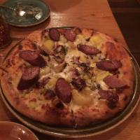 Potato Leek Sausage Pizza · 