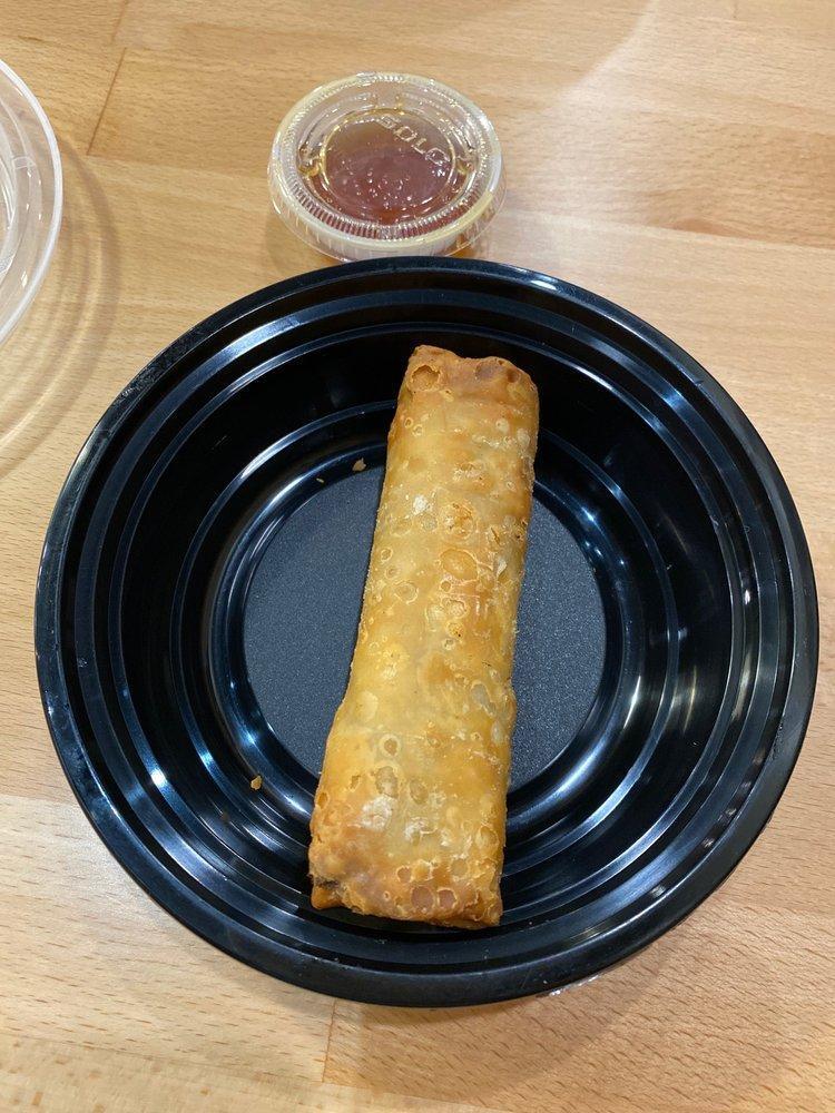 Chicken Eggroll · 1 Eggroll. Chicken & veggies in a delicious, edible wonton sleeping bag. Comes with a side of gyoza sauce for dipping!