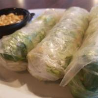 Spring Rolls · 4 pieces. Made fresh to order with only the finest rice paper, rice noodles, and vegetables....