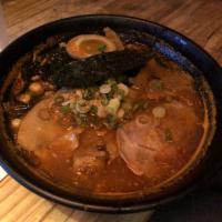 Shio Ramen · Come with pork shoulder, seaweed, bamboo, half slow cook egg, green onion. Select spicy leve...