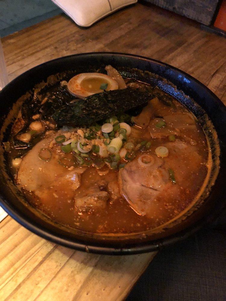 Shio Ramen · Come with pork shoulder, seaweed, bamboo, half slow cook egg, green onion. Select spicy level from zero spicy, mild spicy, medium spice, spicy, super spicy.