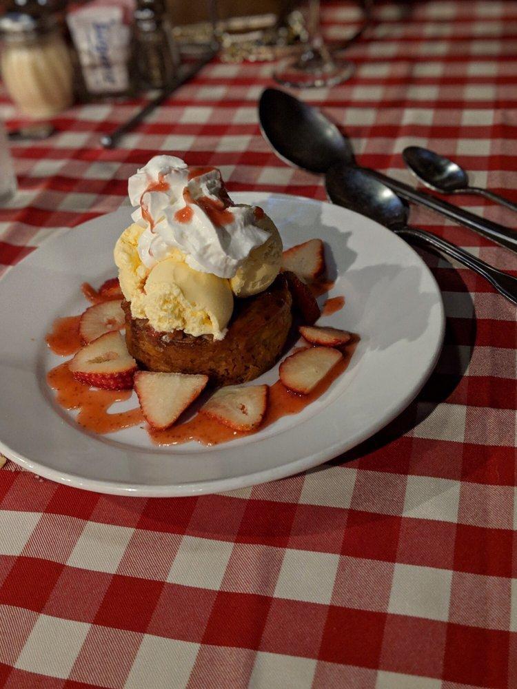 Butter Cake · House made topped with  vanilla ice cream and whipped cream with fresh strawberries and  puree.