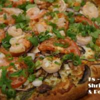 Shrimp and Pesto Pizza · 