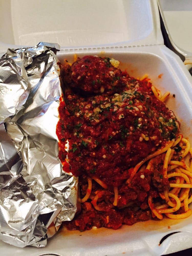 Spaghetti · Long thin pasta. Served with your choice of homemade meatballs or meat sauce. 