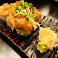 Baked Salmon Special Roll · 