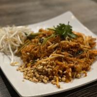 Pad Thai · With egg, bean sprout, green onion, peanut, cilantro and lime.