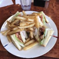 Grilled Chicken and Bacon Triple Decker · 