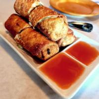 1 Piece New York Style Egg Rolls · Shrimp, pork and peanut butter. Contain peanuts.