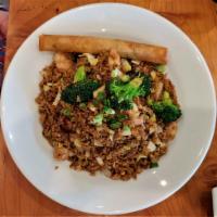 Seafood Lover's Fried Rice · Shrimp and large sea scallops with egg, nappa cabbage, broccoli, topped with scallions serve...