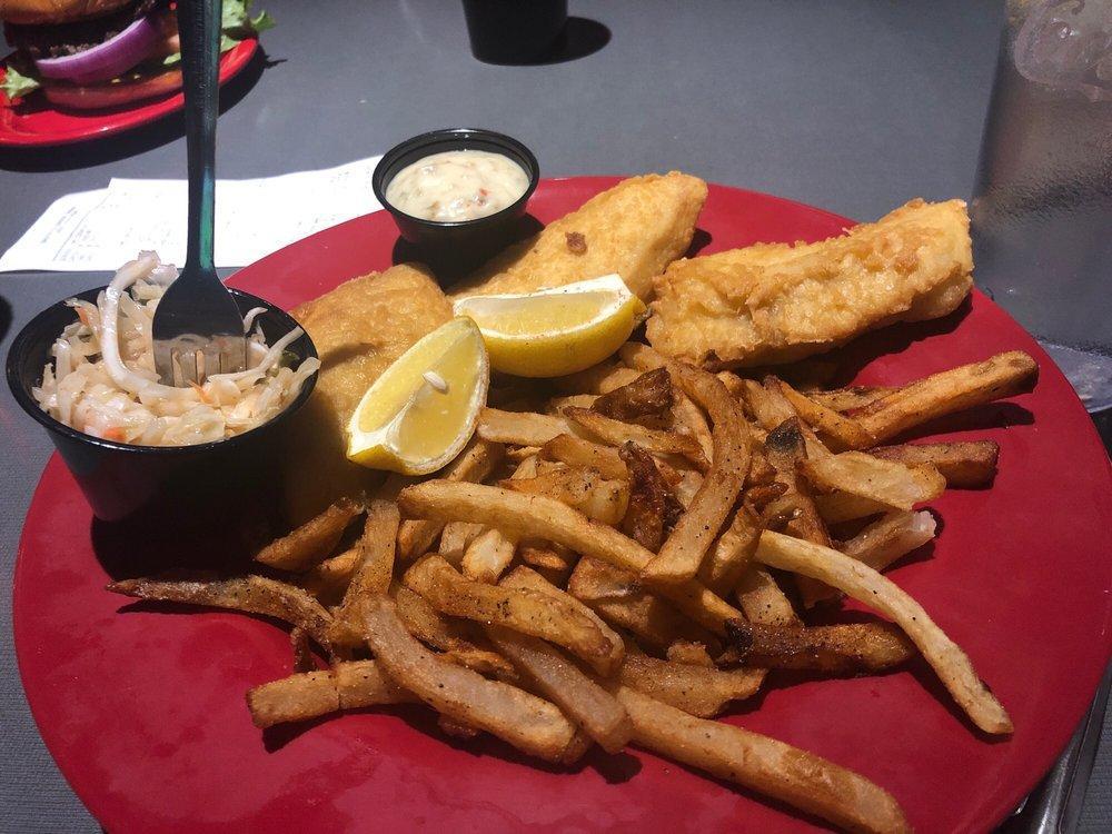 Fish and Chips · 3 piece of breaded cod, fresh cut fries, Herman's slaw, sweet jalapeno tartar sauce and lemons.