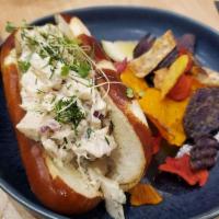 Lobster Roll · Hearts of Palm, Vegan Mayo, Fresh Dill on a Pretzel Bun