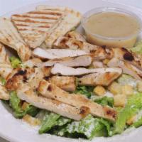 Caesar Salad · Fresh romaine lettuce with crispy croutons, Parmesan cheese and creamy Caesar dressing. Add ...