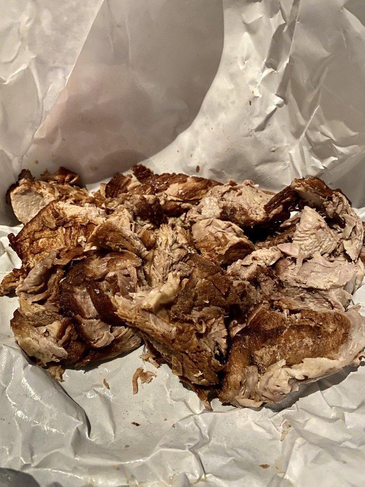 1/2 Pound Pork Carnitas · Our pork is slow cooked for over 2 hours until golden, crispy on the outside, moist, and tender on the inside. Our carnitas come with tortillas and 1 pound typically feeds 2 people.