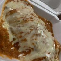Carnitas Burrito · Pork, beans and rice